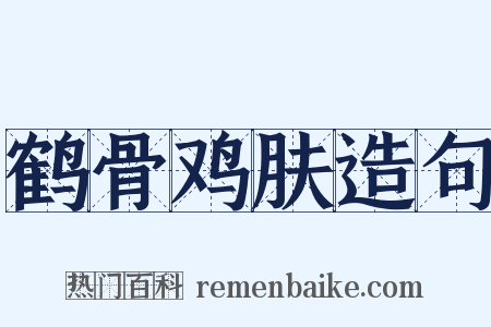 鹤骨鸡肤造句是什么意思的图片
